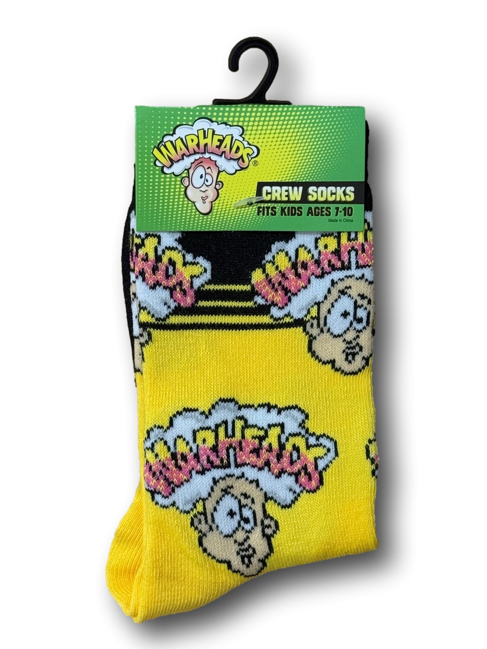 Kids Warheads Sour Candy Funny Novelty Crew Socks - NWT - Picture 2 of 2